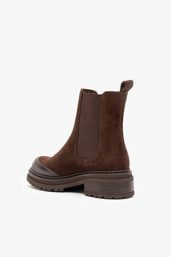 KADIN KAHVERENGİ SÜET LASTİKLİ HAKİKİ DERİ BOT 20512