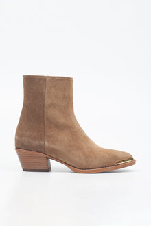  KADIN HAKİ SÜET GOLD DETAYLI HAKİKİ DERİ KOVBOY BOT 20510