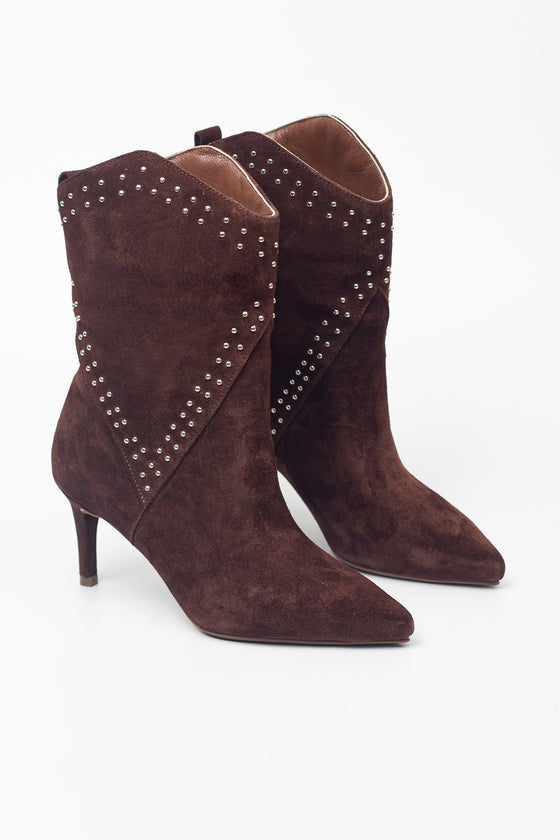 KADIN KAHVERENGİ ZIMBALI HAKİKİ DERİ BOT 20518