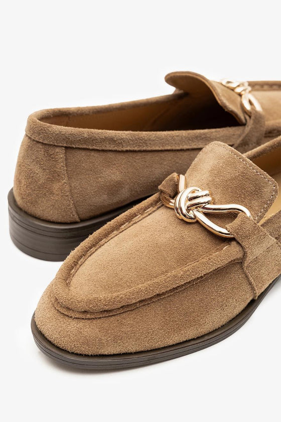 KADIN HAKİ SÜET TOKALI HAKİKİ DERİ LOAFER 20504