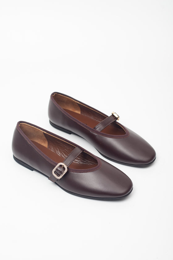 KADIN KAHVERENGİ HAKİKİ DERİ BABET 20498