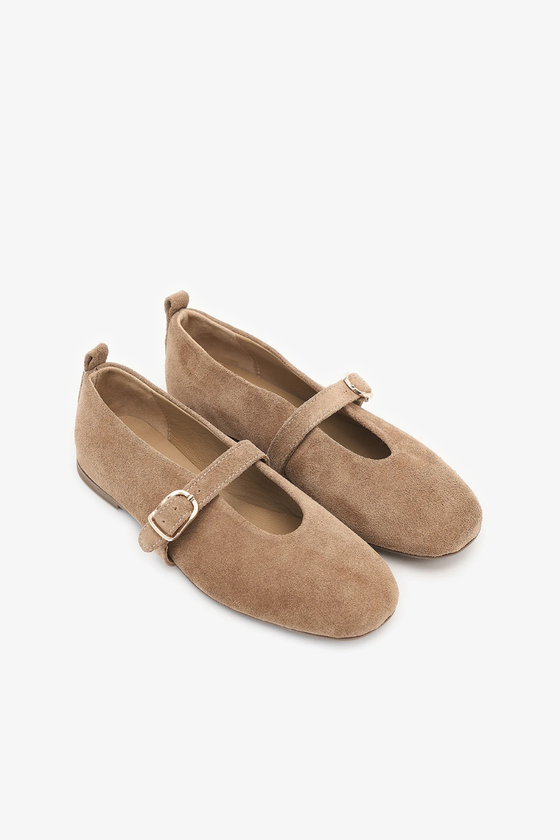 KADIN BEJ SÜET HAKİKİ DERİ BABET 20496