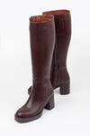 KADIN KAHVERENGİ FERMUARLI HAKİKİ DERİ ÇİZME 20538