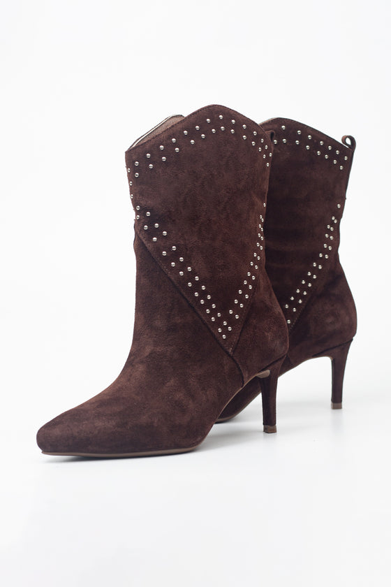 KADIN KAHVERENGİ ZIMBALI HAKİKİ DERİ BOT 20518