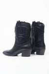 KADIN SİYAH HAKİKİ DERİ KOVBOY BOT 20522