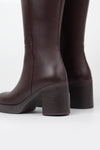 KADIN KAHVERENGİ FERMUARLI HAKİKİ DERİ ÇİZME 20538