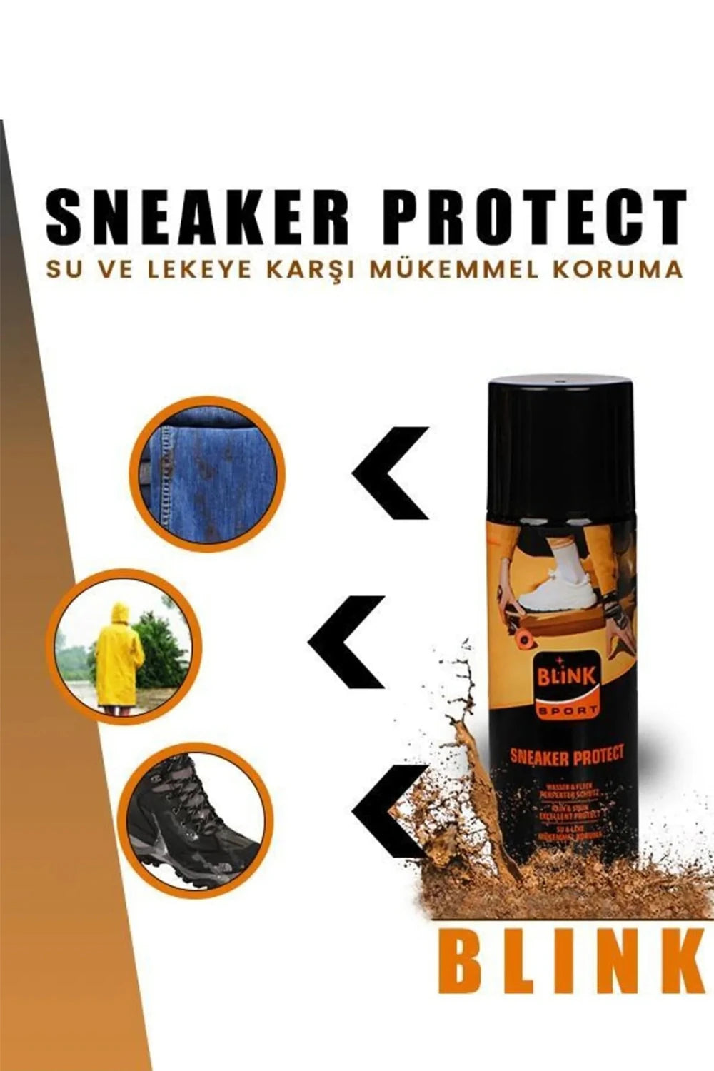 Milaura Su Itici Ve Yağmur Kaydırıcı Leke Önleyici Sprey Sneaker Protect 200ml
