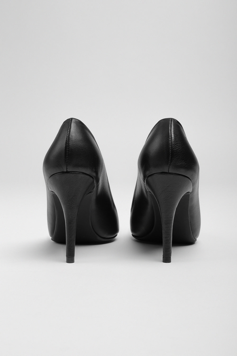 Kadın Siyah Deri Topuklu Ayakkabı 20148