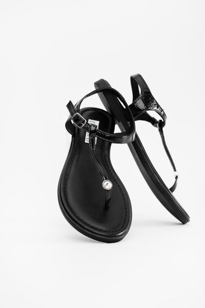 Kadın Siyah Deri Sandalet 20050