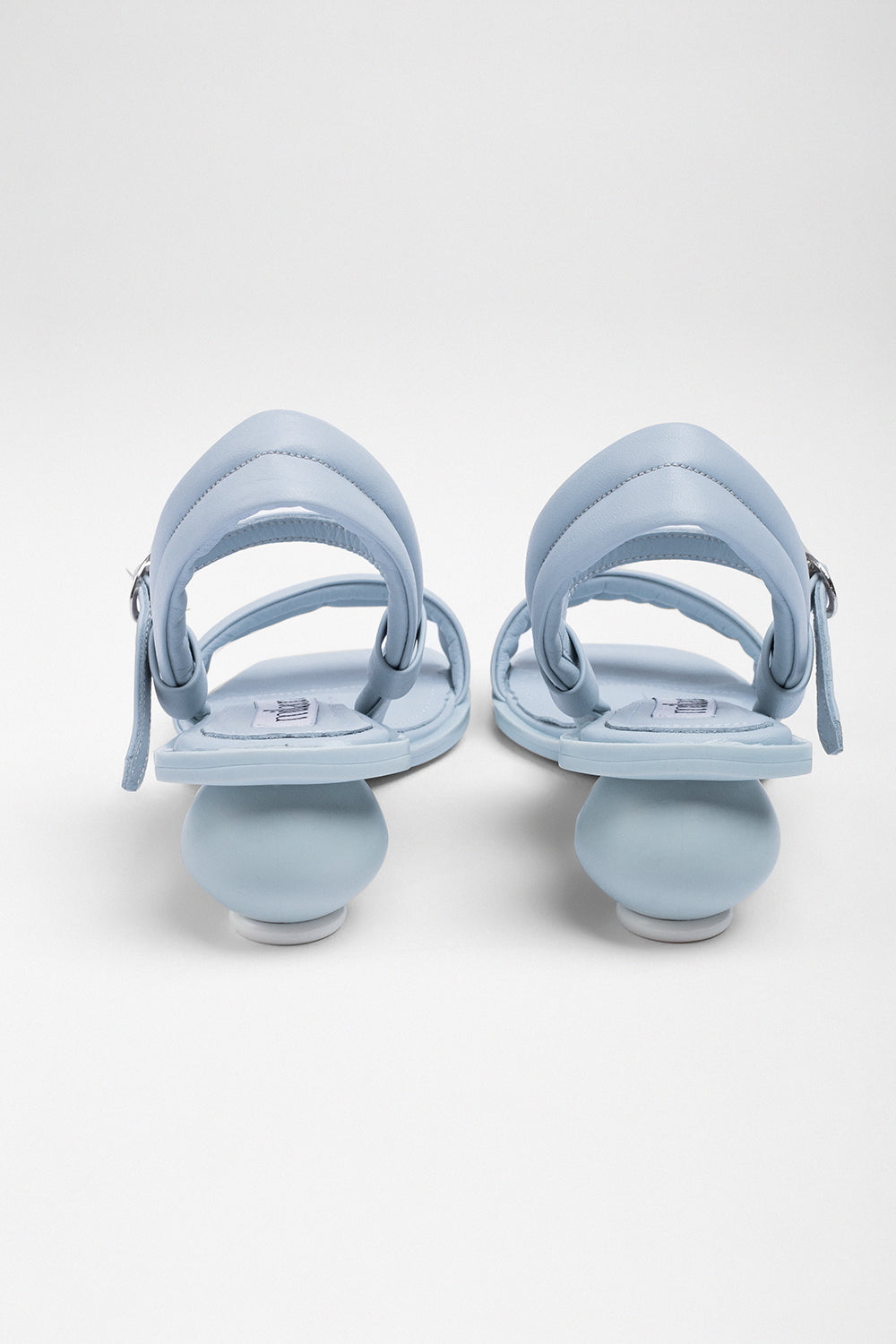 Kadın Bebe Mavisi Yuvarlak Topuklu Sandalet 20155